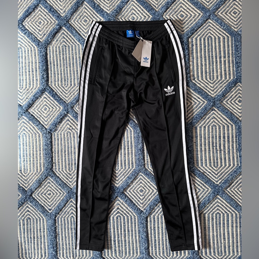 Adidas black classic track pants
